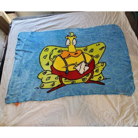 Rocko's Modern Life Heffer Fleece Blanket The Nick Box Nickelodeon Nicktoons - Picture 4 of 12